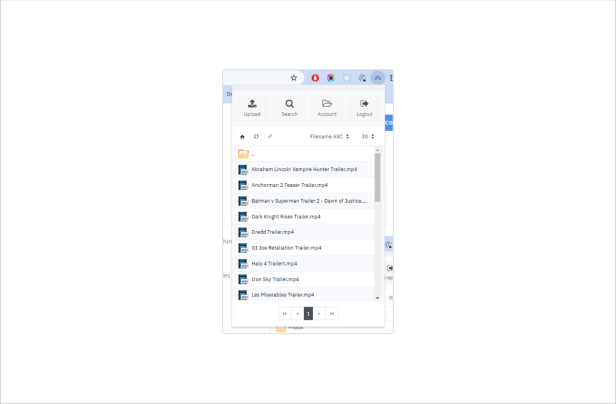 Extension File Listing